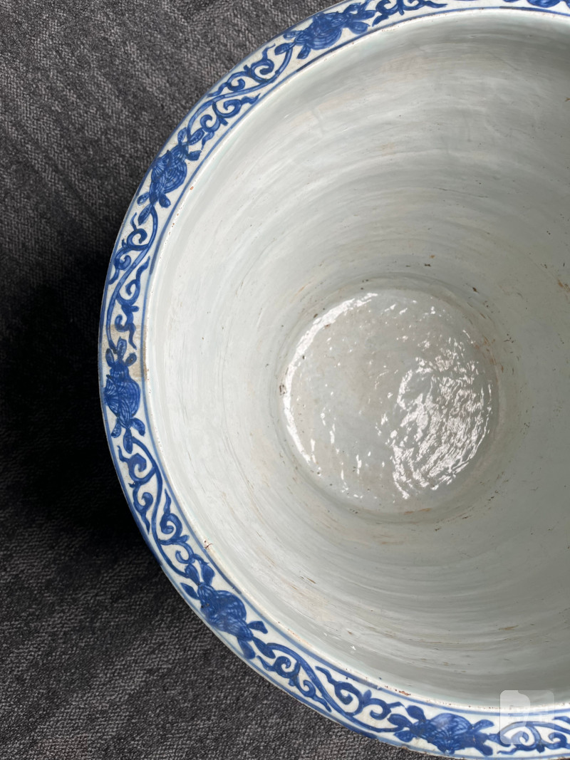 明万历  青花“受天百禄”百鹿图大缸 - 图25